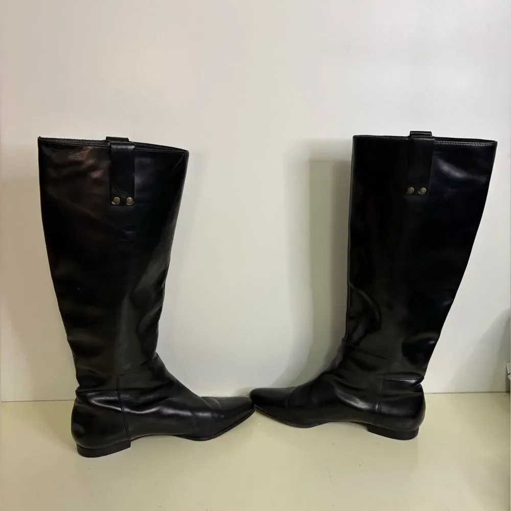 Michael Kors Brinks Leather Riding Boots sz 8.5